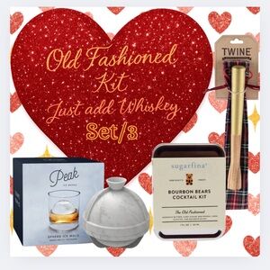 🍹 Old Fashioned 3-Piece Set: Sugarfina Cocktail Kit, Peak Ice Mold & Muddler